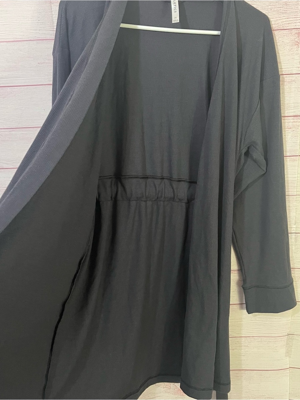 Fabletics Gray Belted Lounge Robe Size Medium‎ - Picture 5 of 7